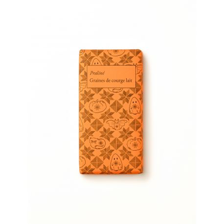 Tablette chocolat - Praliné Graines de courge Lait