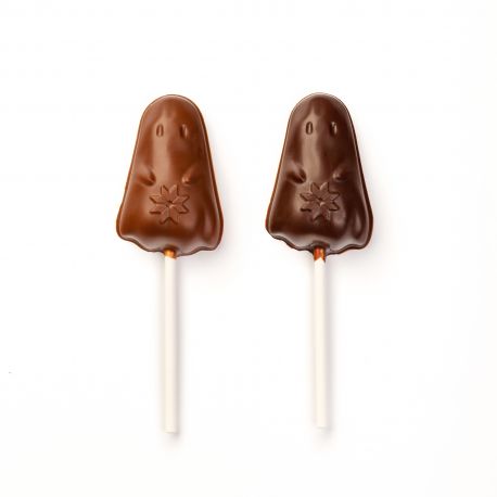 Sucette fantôme en chocolat